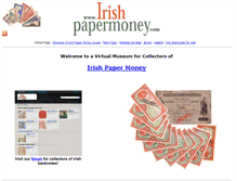 Tablet Screenshot of irishpapermoney.com